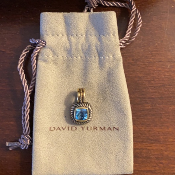 Davis Yurman two-tone blue topaz Albion pendant - Picture 4 of 4
